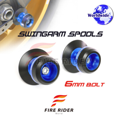 BLUE M6 Rear Swing Arm Spools For Aprilia PEGASO STRADA 650 11-17