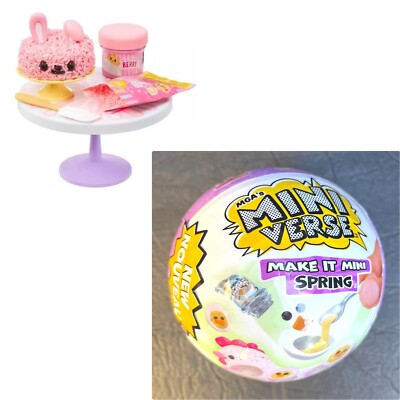 MiniVerse Make It Mini Spring 2025 Pink Easter Bunny Cake ~ Unopened Capsule