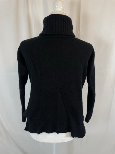 ANN TAYLOR 100% CASHMERE BLACK CLASSIC TURTLENECK LONG SLEEVE SWEATER $199 XS - Picture 9 of 22