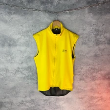 GORE Bike Wear Windstopper Vest Yellow Cycling Gilet L Windproof