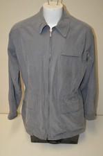 Vintage London Fog Gray Nylon Blend Water Resistant Jacket Shell Men's L Rare