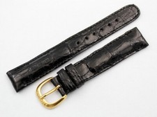 Strap Band Sector Nero Lucido Semi Imbottito 17/15mm Vintage Ottima Qualità