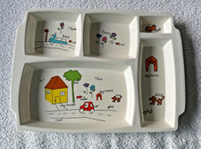 Anacapa 1987 Melamine Ware Children's Divided Plate Tray No. 905-1 Vintage