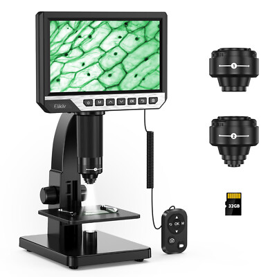 Elikliv EDM11S 7'' Digital Microscope 12MP Remote Control 2000X magnifier camera