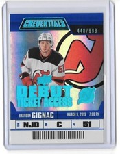 2019-20 UPPER DECK CREDENTIALS BRANDON GIGNAC DEBUT TICKET ACCESS 448/999