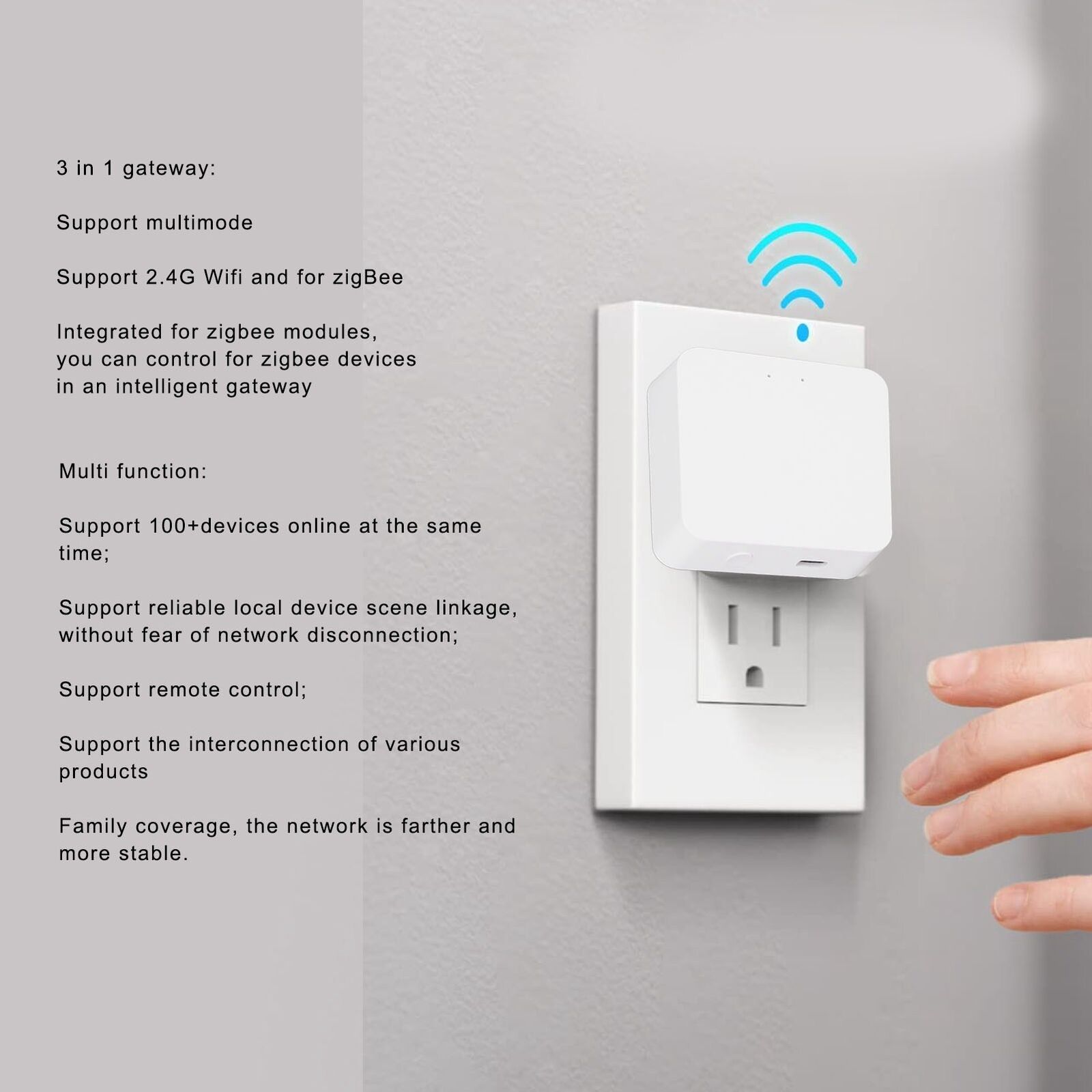 For Hub 2.4GHz WiFi BT APP Remote Control Type C Smart Home Hub