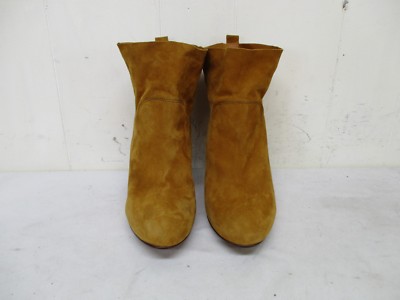 Topshop Tan Suede Leather High Heel Ankle Boots Womens Size 38 EUR