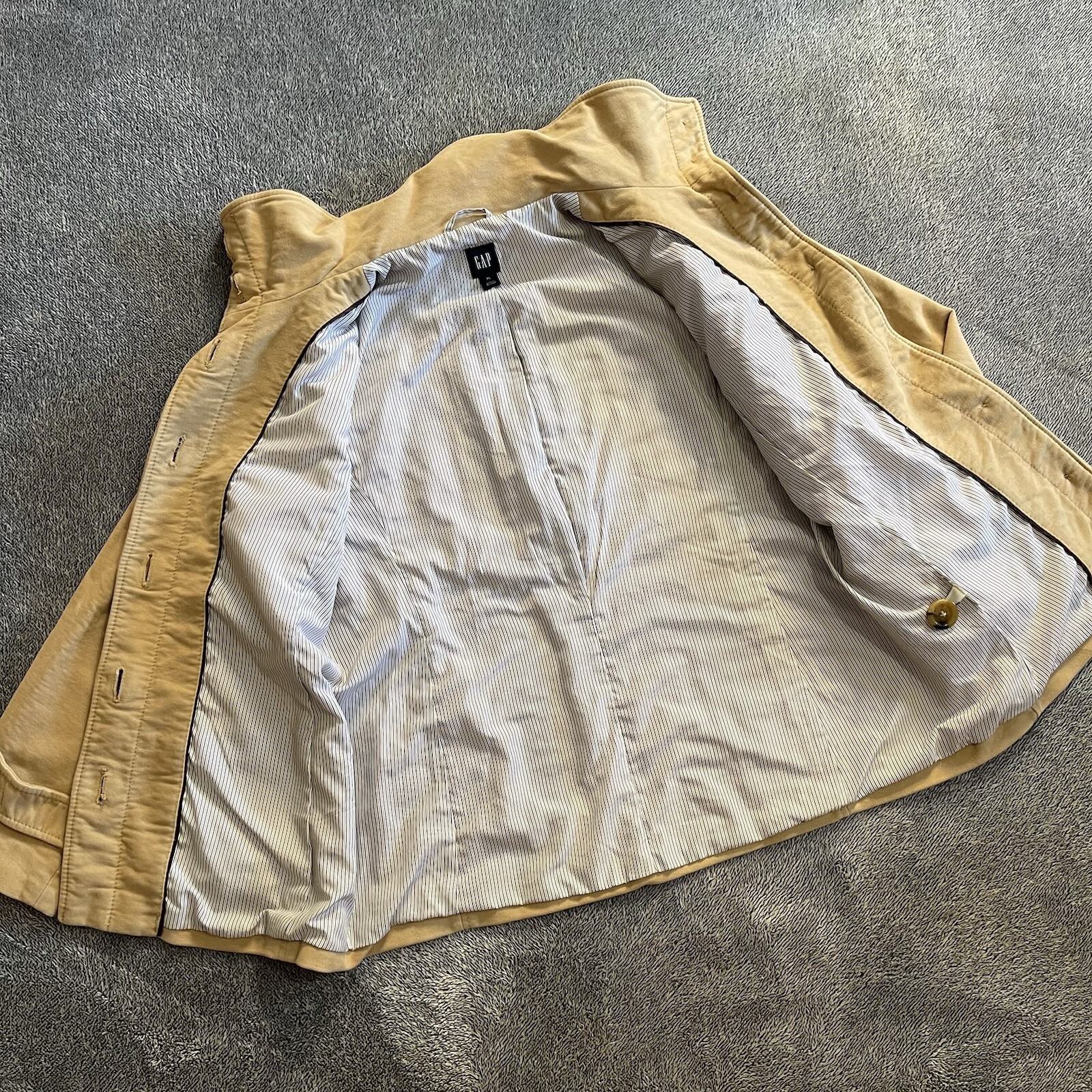 GAP Light Brown Button Collared Coat Jacket Women… - image 9