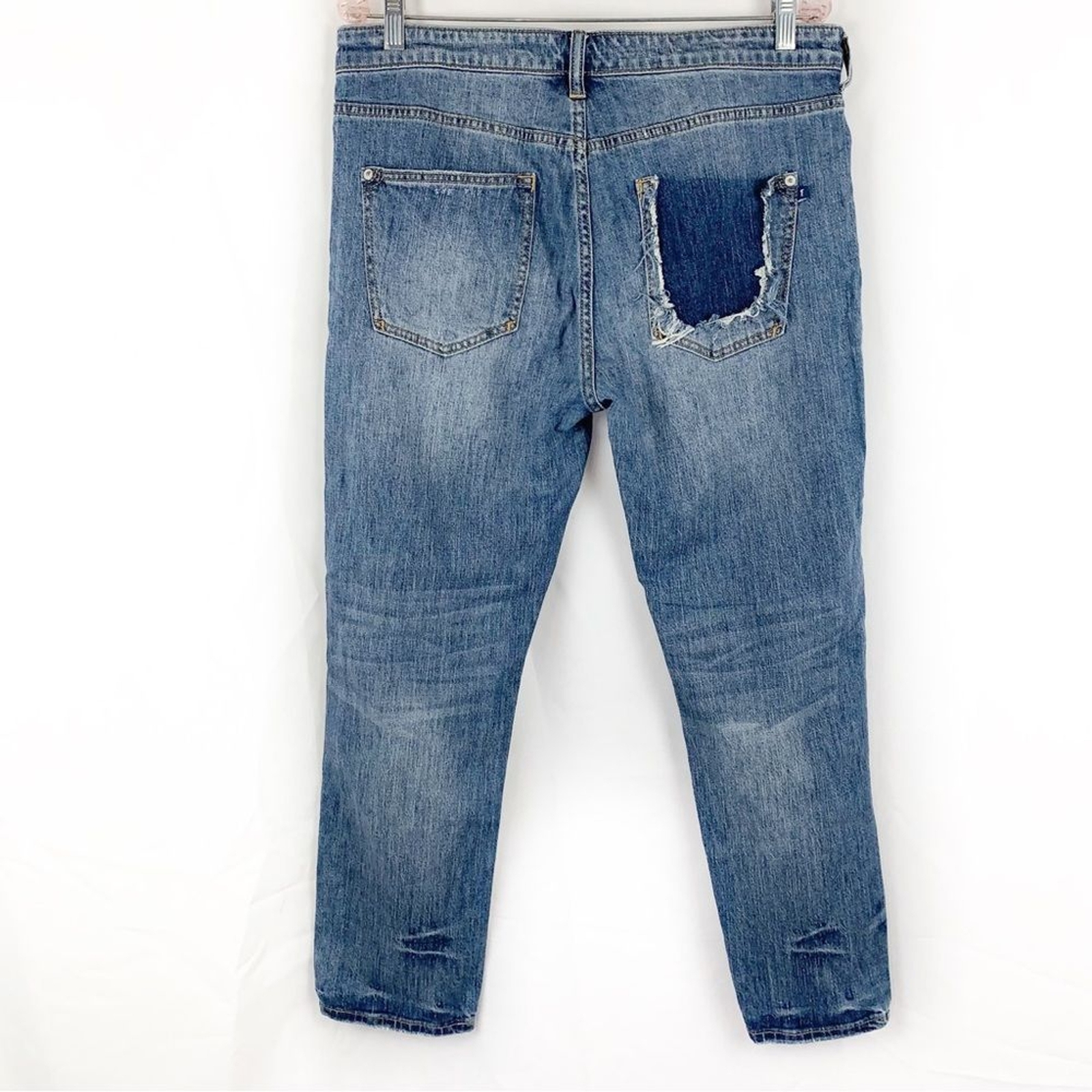 Anthropologie Pilcro The Heritage Boyfriend Jeans Distressed Relaxed Fit,Size 29