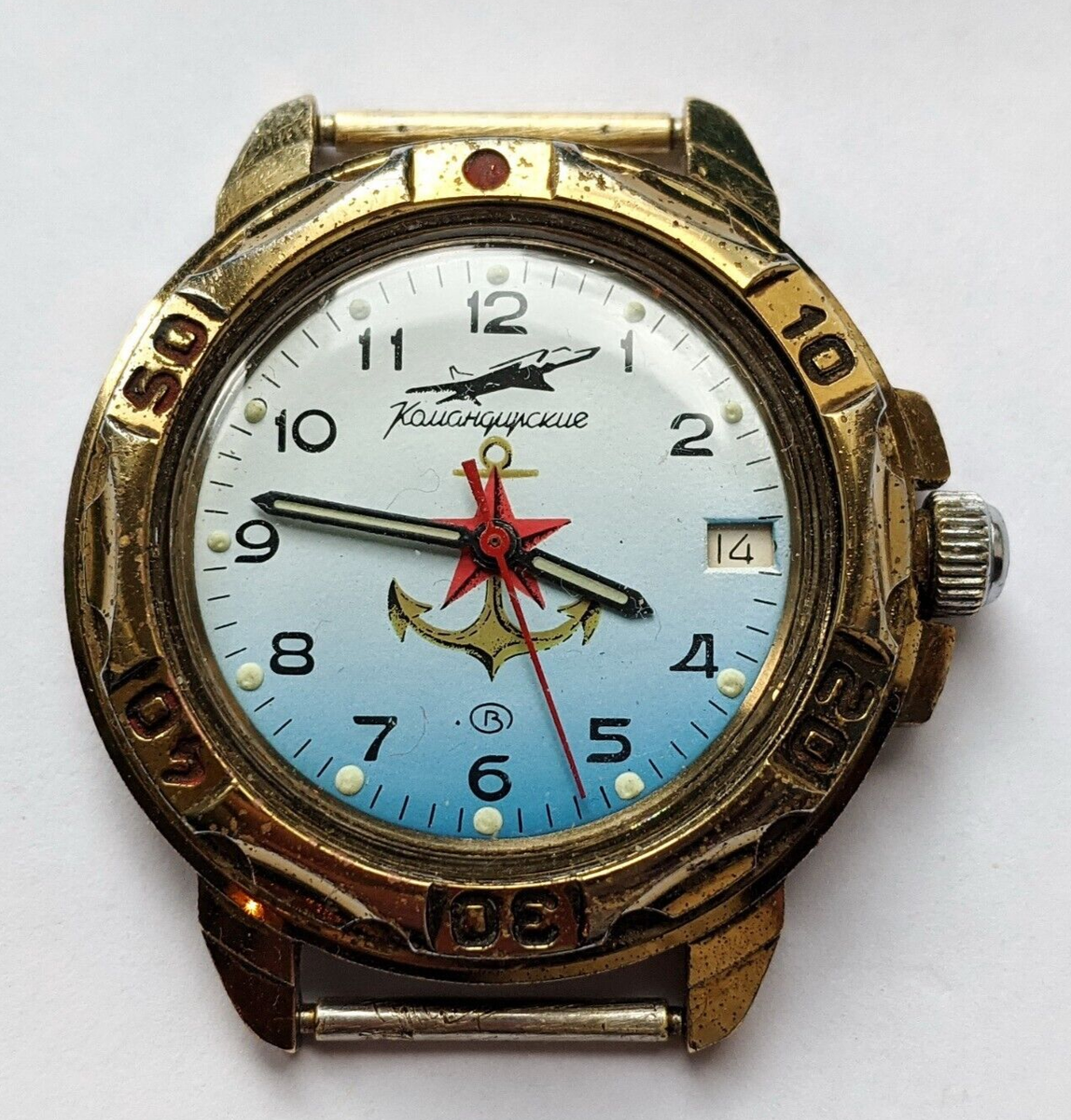 Vintage watch Wostok Komandirskie Military aircraft made USSR 1980s
