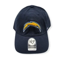 '47 Los Angeles Chargers Clean Up Navy Adjustable Strap Hat Dad Cap
