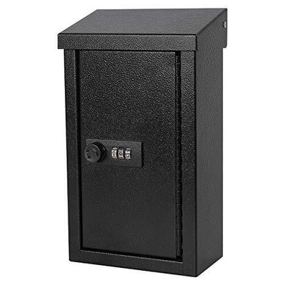 xydled Wall-Mounted Key Drop Box with Combination Lock, Metal Mailbox, 