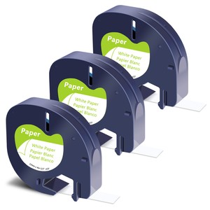 dymo letratag white on black tape