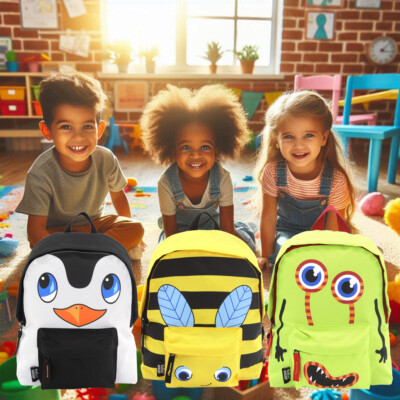 Kindergarten-Rucksack für Kinder Bunt, Strapazierfähig, Inklusive Gratis Zugabe