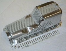 65-90 Big Block Chevy Polished Finned Aluminum Oil Pan 396 402 427 454 Bbc Gen 4 65-90 Big Block Chevy Polished Finned Aluminum Oil Pan 396 402 427 454 Bbc Gen 4