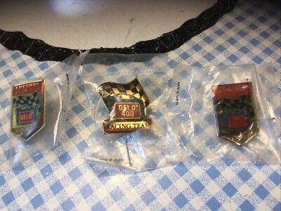  3  CHEVRON DELO RACING TEAM  1  400 &  2  Racing Series Lapel Hat Pin Enamel