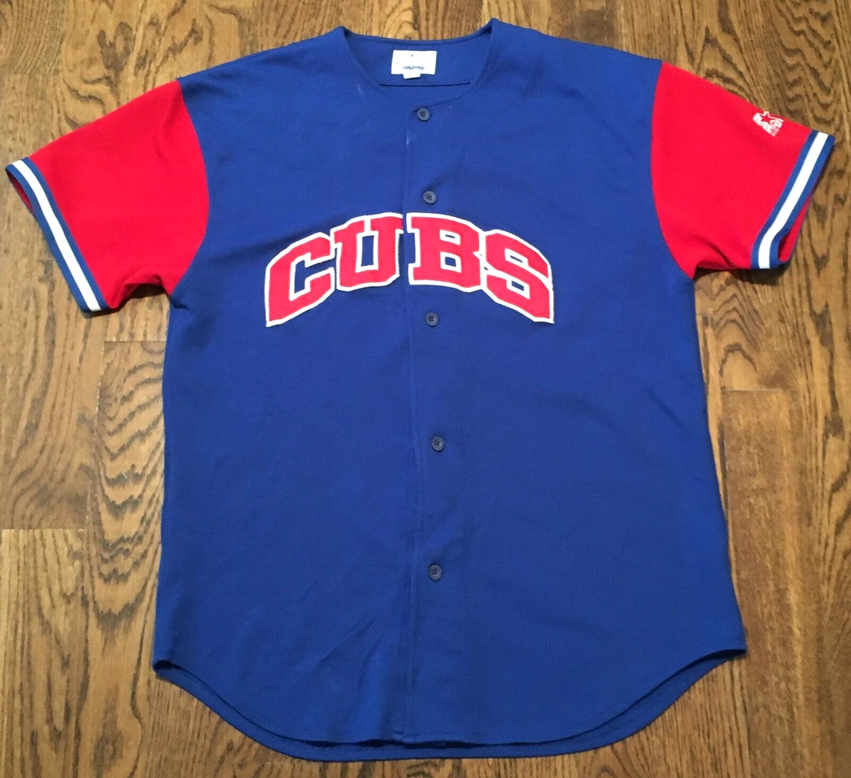 Vintage Chicago Cubs Starter Jersey L Baseball Sewn 90s Sosa Wood Era