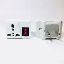 US USA to EU European Plug Adapter Power ON/OFF Switch Converter Energy Saving