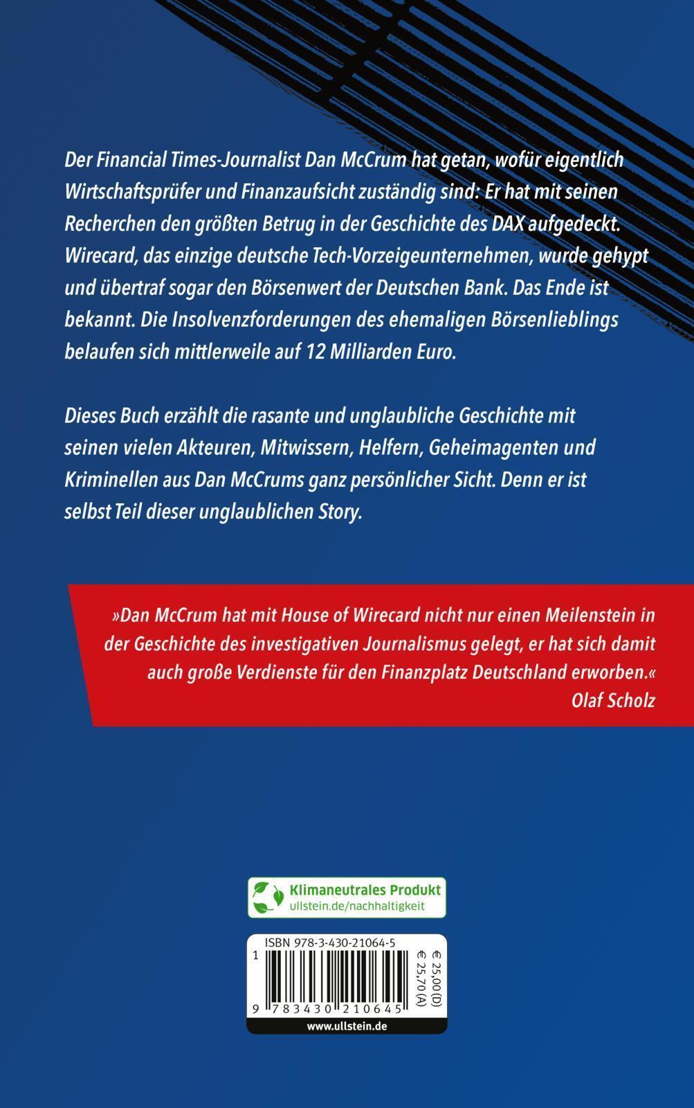 Thumbnail - Dan Mccrum | House Of Wirecard | Buch | Deutsch (2022) | 464 S. | Econ