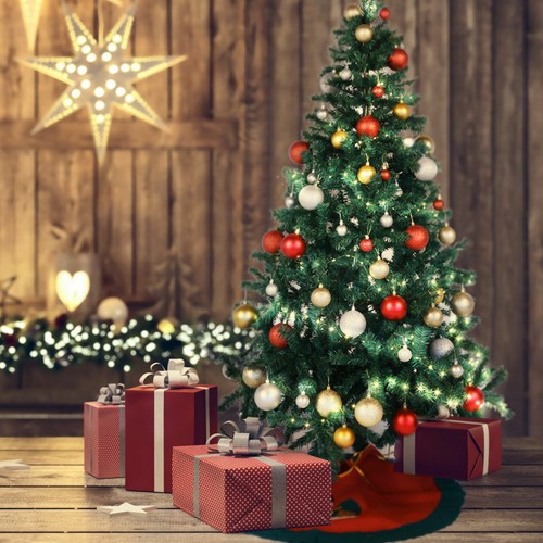 Artificial Holiday Green Christmas Tree With Metal Stand Xmas Tree Party Decor - Picture 18 of 21