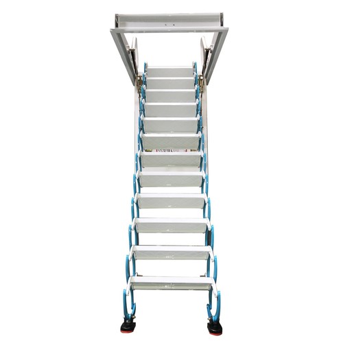 Blue Attic Pull Down Ceiling Ladder Stairs Folding Loft Ladder Stair 27 ...