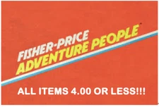 Vintage Fisher Price Adventure People Figures and Accessories: Combined Shipping