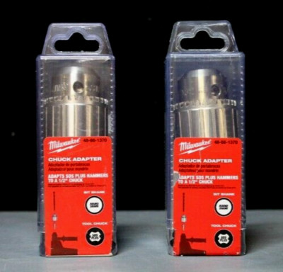 Milwaukee SDS Plus To Drill Chuck Adapter (48-66-1370) Lot Of 2