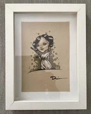 Danny Silva, Signed Original Princess Leia Drawing, Star Wars Pop Art, Comics