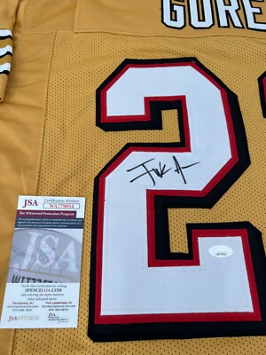 FRANK GORE SAN FRANCISCO 49'ERS AUTOGRAPHED CUSTOM GOLD STITCHED