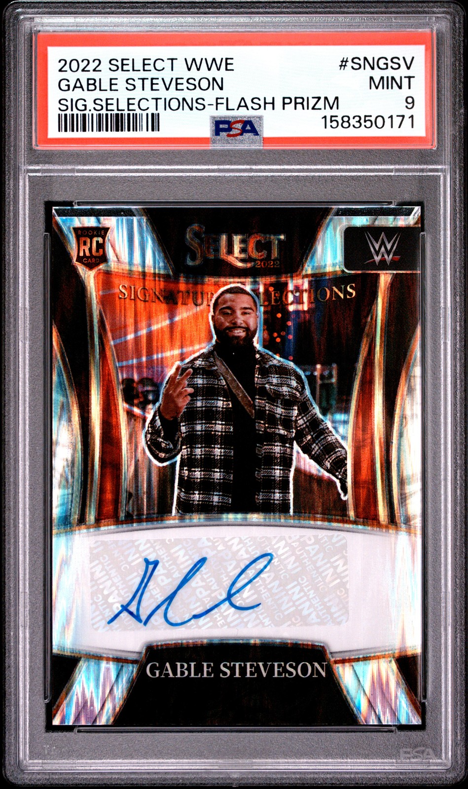 2022 PANINI SELECT WWE SIGNATURE SELECTIONS #SNGSV GABLE STEVESON PSA 9 AUTO view 1