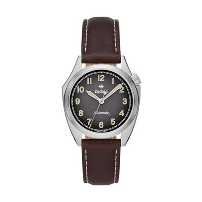 Unused ZODIAC Field Olympos ZO9712 Gray Steel Automatic Men Watch