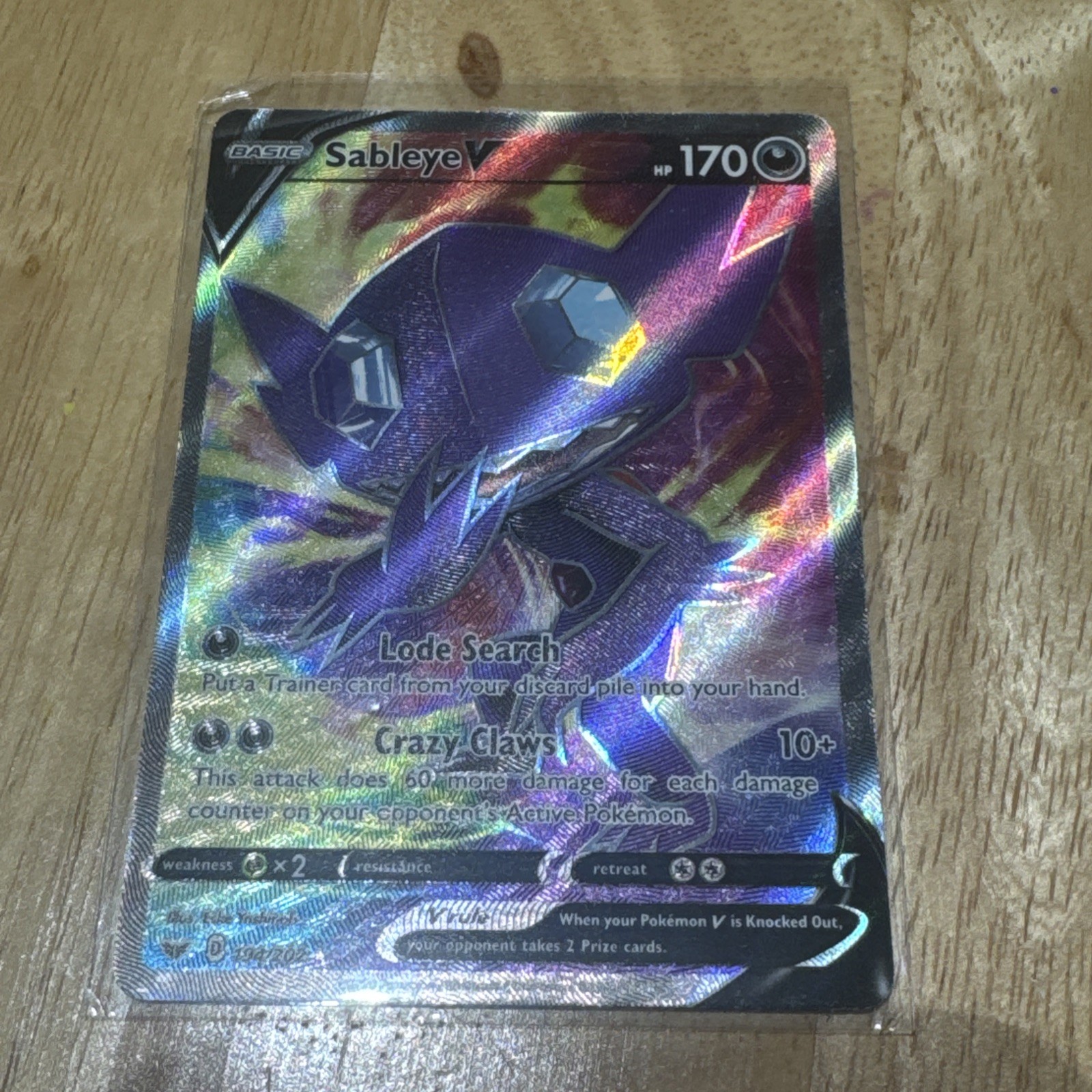 Sableye V 194/202 Full Art | Sword & Shield | Pokémon Card | Near Mint
