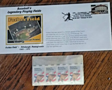FORBES FIELD BASEBALLS LEGENDARY PLAYING FIELDS SILK CACHE W/34 CT STAMP & BONUS