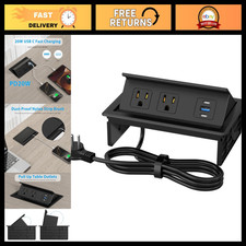 Power Outlet Hub with PD20W USB-C Fast Charging Station, Multi-Port USB Charger