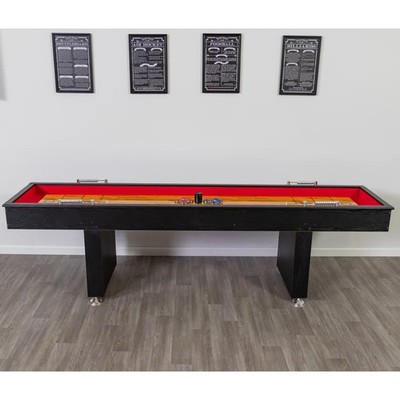 (REDUCED) Shuffleboard Table (9 ft) (Black/Red) (Free Shipping)