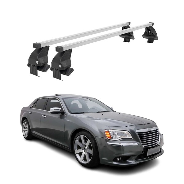 Menabo DachträGer GrundtäGer FüR Lancia Thema 2011-2014 50Kg Stahl Silber 2 Tlg-image