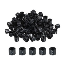 Clothes Hanger Marker Colored Hanger Sizer Garment Tag Number 2, Black 100pcs