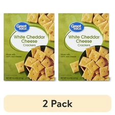 (2 pack) GREAT VALUE 12.4 OZ WHITE CHEDDAR CHEESE CRACKERS