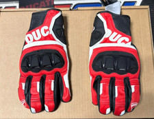NUEVO Guantes Ducati Sport C5 Tela Cuero Rojo Negro Medianos