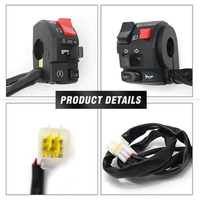 22mm Motorrad Lenkerschalter Blinker Hupe Start Nebelscheinwerfer 12V Un