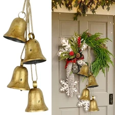 Christmas Decor Cow Bell Door Decor Gold Bell Bells for Christmas Tree Decora...