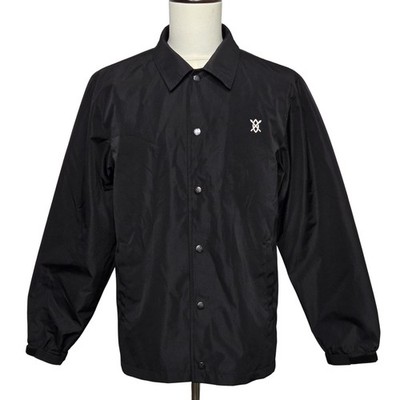 Daily Paper Eze Jacket Mens Small Black Coach Lightweight Windbreaker Logo New