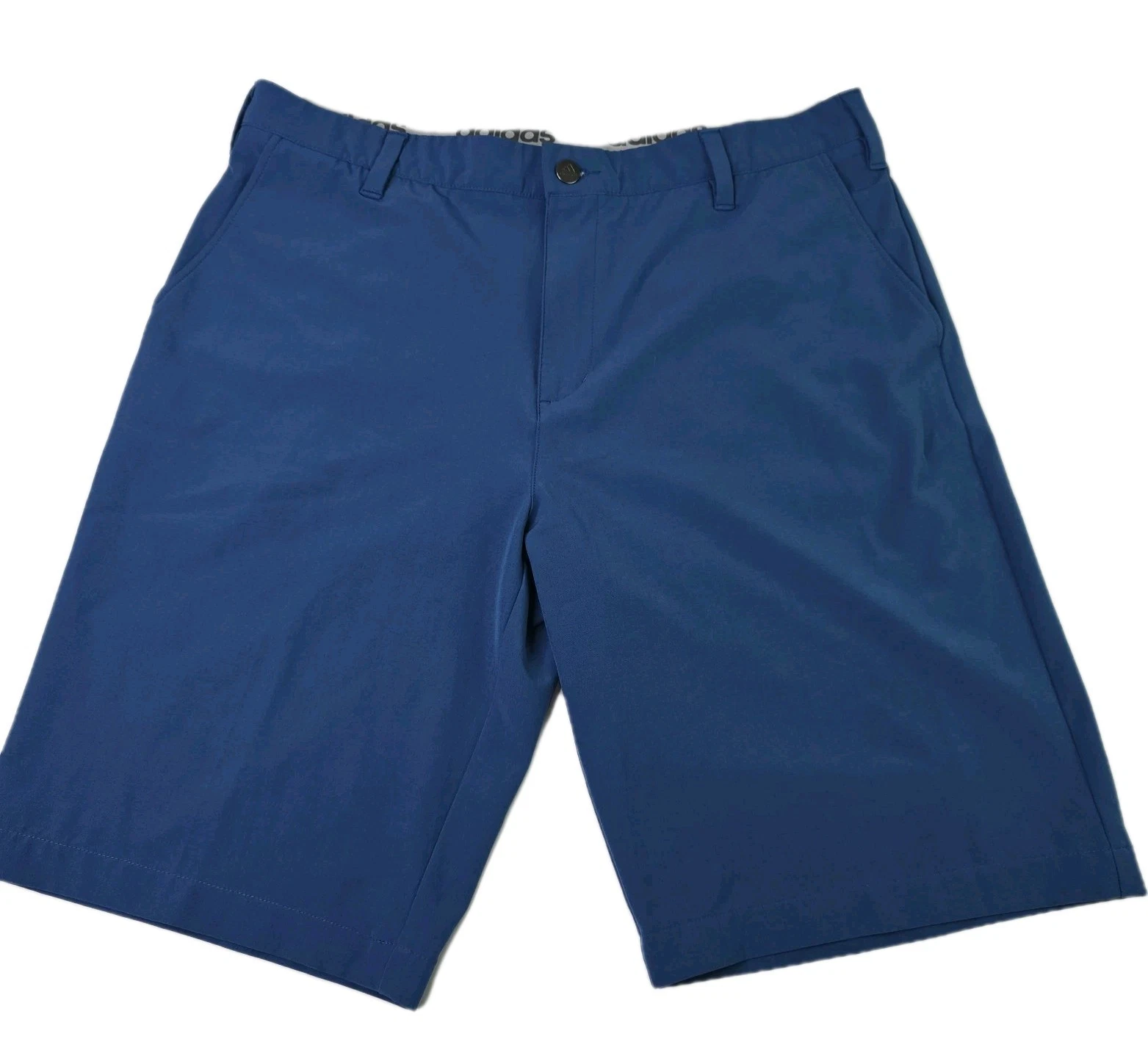 Adidas Mens Golf Performance Blue Chino Golf Shorts Size 34 Casual Griper Light
