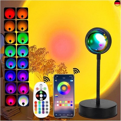 Sunset Lamp Sonnenuntergang Lampe Projektor LED mit APP-Fernbedienung, 360° 