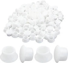 Waziaqoc 100 Pcs Plastic Hole Plugs, 3/8"(10mm) Round 10mm-100pcs, White 
