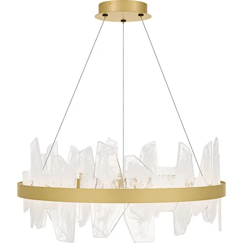 Quoizel PCAUR5030 Aurelia 30"W LED Abstract Ring Chandelier - Gold - Picture 12 of 12