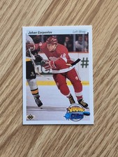 1990-91 Upper Deck UD Young Guns Rookie Johan Garpenlov #523 NM Hockey Card. rookie card picture
