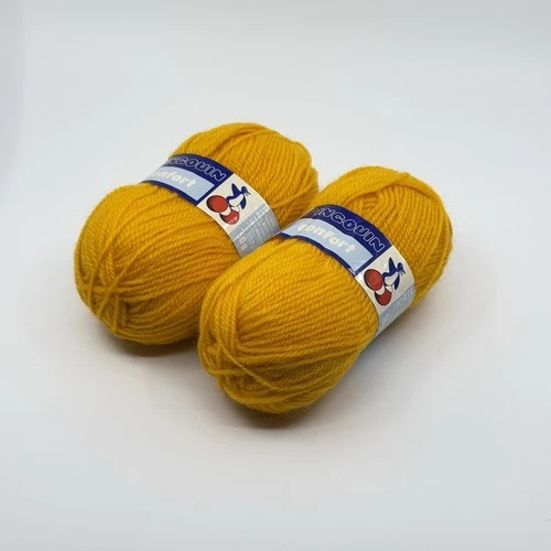 Pingouin Confort Yarn Lot 2 Skeins Gold Wool Acrylic Mohair Color 101 video thumbnail