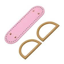 Bag Bases for Crochet 10.2" x 3.1" Oval Bag Bottom Shaper with Handle Pink