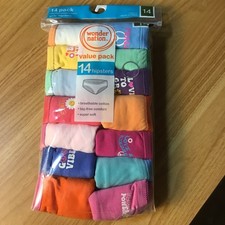 Wonder Nation Hipsters 14 Pack Underwear Girl's Size 14 Panties Colorful